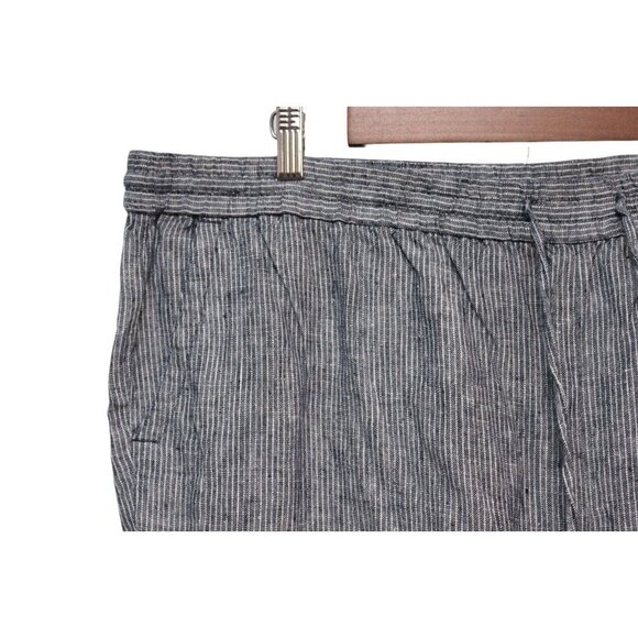 Talbots Pull On Pants Size 22W Petite 100% Linen Wide Leg Elastic Waist Beach - Picture 5 of 13